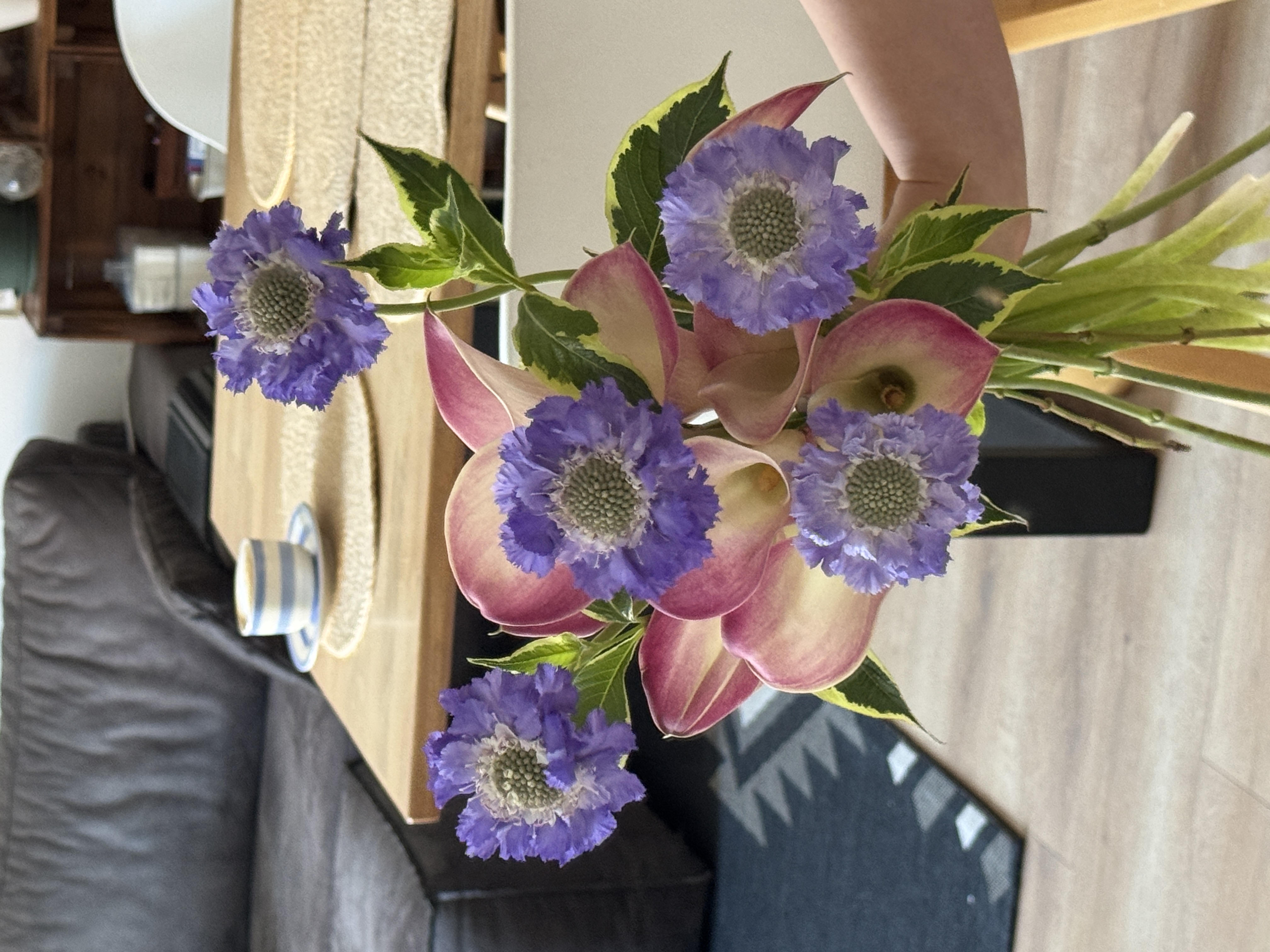 Wrapped bouquet prepared in the Lush Petals atelier